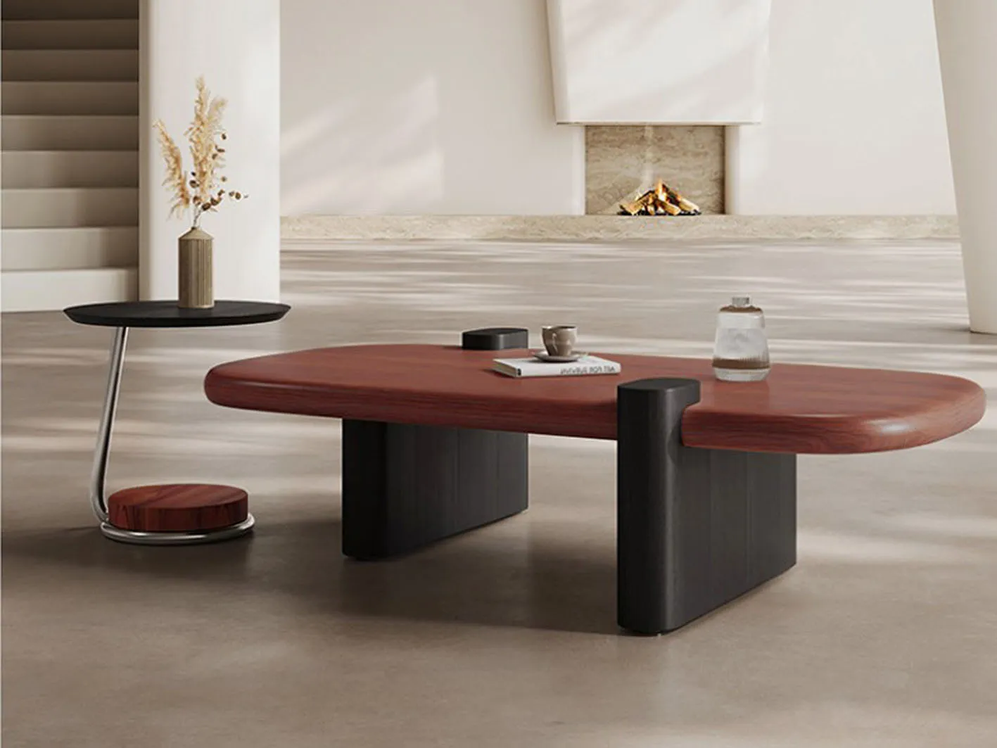 طاولة قهوة كولد مستطيلة خشبية