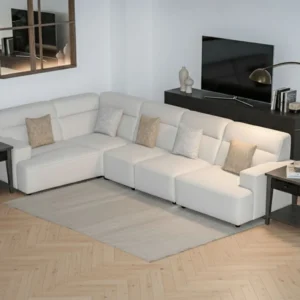 طقم كنب زاوية أودسي بلون بيج