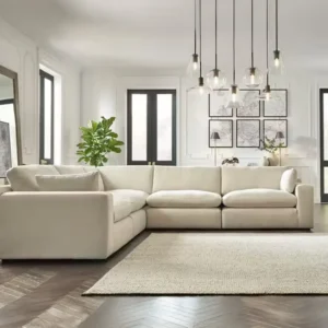 كنب فردي اشلي إليز يد يمين بلون بيج