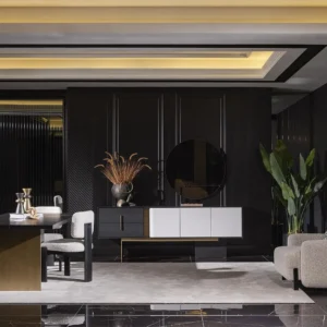 كونسول مع مرآة بتصميم عصري