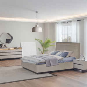 بيلا غرفة نوم 180 × 200 بيج/بني 7 قطع وودي