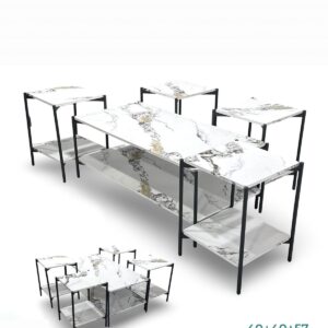 طقم طاولة كنب خشب بتصميم الاناقه