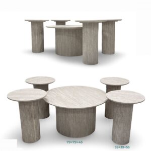 طقم طاولة كنب خشب